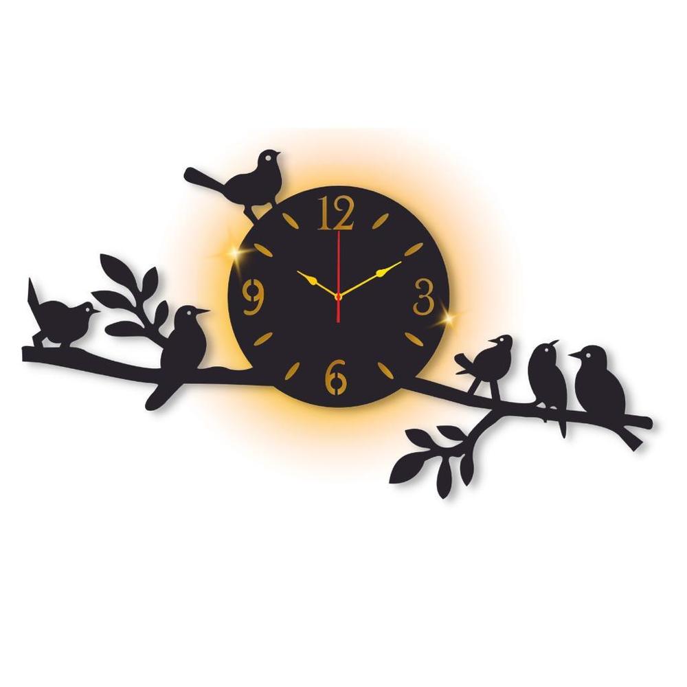 Sparrow Design Wall Clock with Backlight