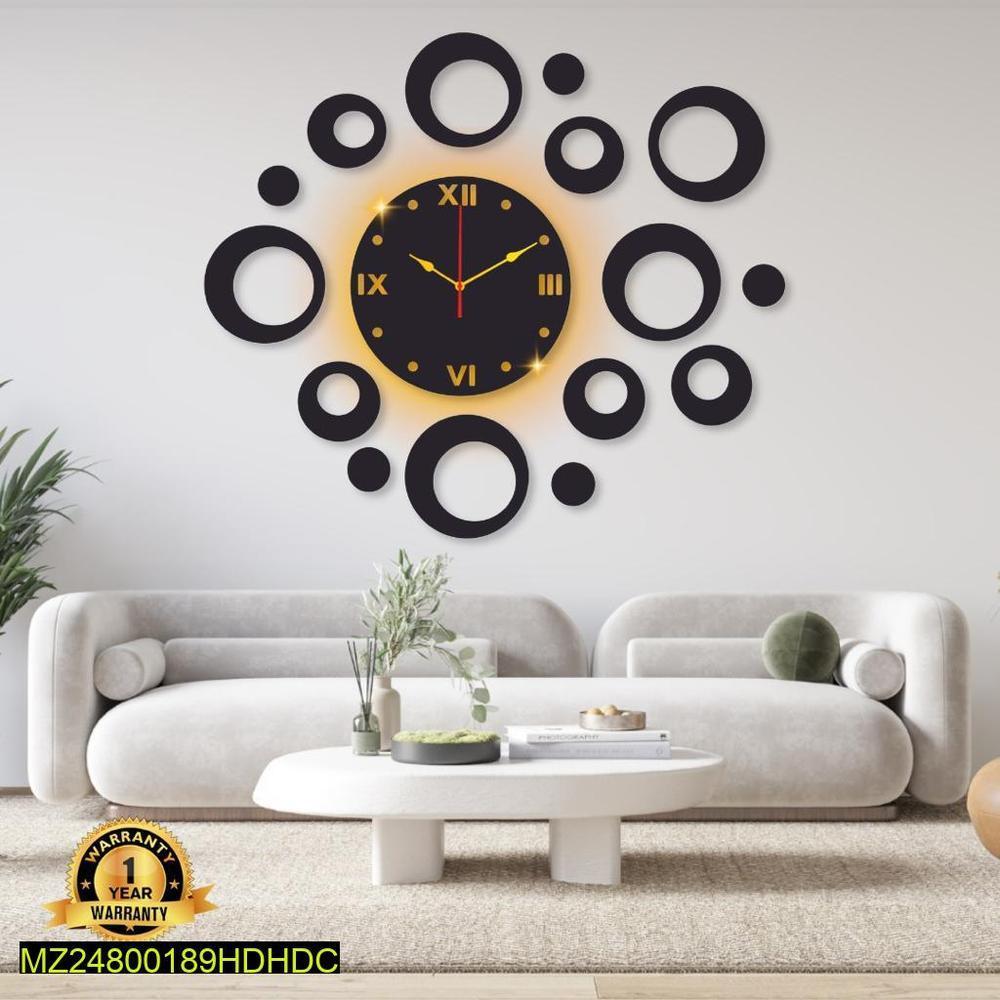 Beautiful stylish wall clock with backlights