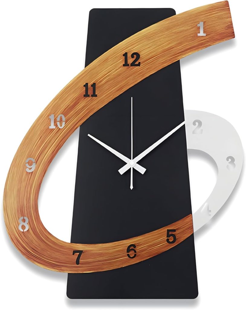 modern large decorative wall clock USA silent non-ticking